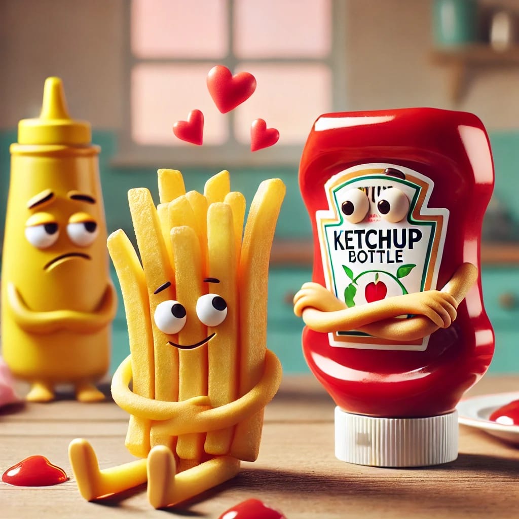 L'amour de la frite pour son ketchup
